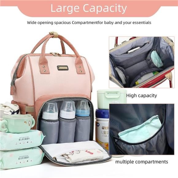 Diaper Bag Backpack, Diaper Bags For Baby Girls Boys, Baby Bags For Moms Dads - Picture 4 of 6